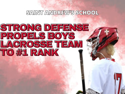 Lacrosse Player with the title slide 