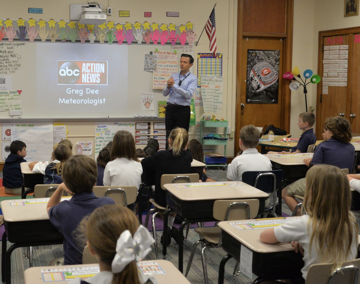 Meteorologist Greg Dee Visits 2nd Grade Post Details Academy Of The Holy Names