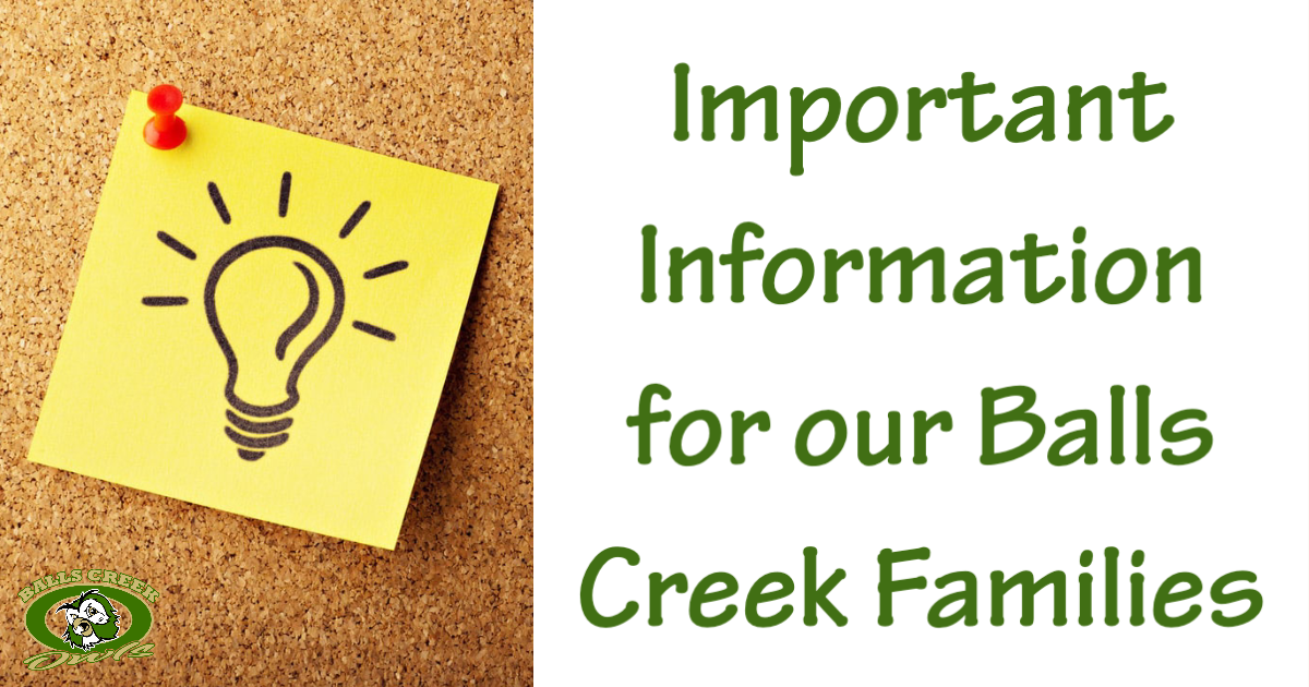 Back to School Information News Details Page Balls Creek Elementary