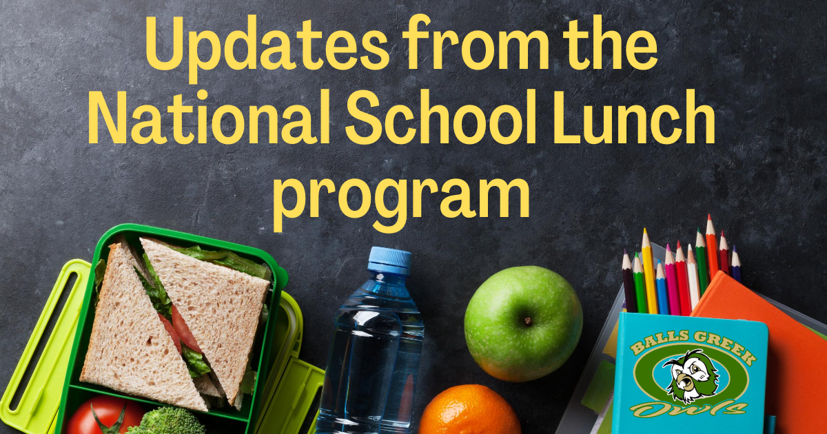 Updates from the National School Lunch Program News Details Page