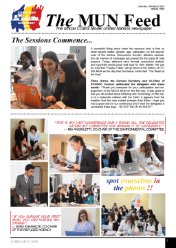 First page of the PDF file: COBISMUNNewsletterIssue2SaturdayMarch242018