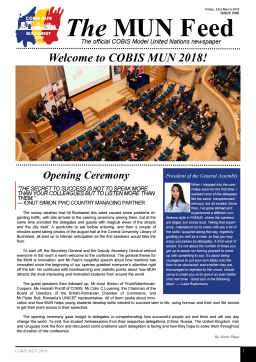 First page of the PDF file: COBISMUNNewsletterIssue1FridayMarch232018