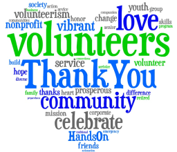 Thank you to all  our volunteers