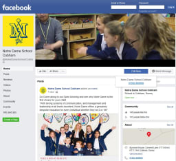 Notre Dame Facebook Page