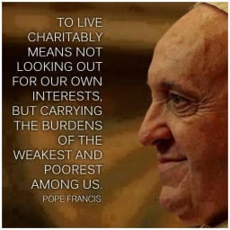Charity Quote from Pope Francis