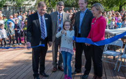 Sunflower Elementary Celebrates Learnscape With Ribbon Cutting Ceremony News Post