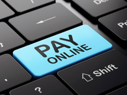 keyboard with a pay online button