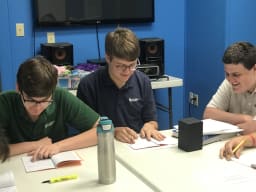 Boys reading script