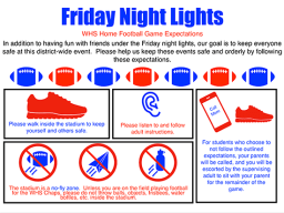 WHS Football Game Expectations