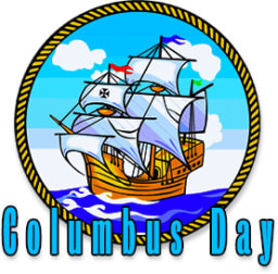 Columbus Day ship on water