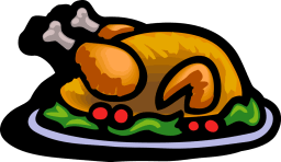 Baked turkey on a platter