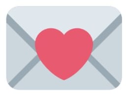 envelope sealed with a heart