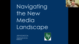 Joe Sciacca presenting during Austin Prep Presents webinar
