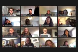Students participating in virtual Green Key Ambassador training session