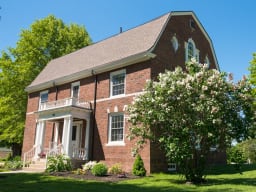 a small 3-story brick building