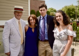 Peterson family legacy photo including alumni and current Austin Prep students