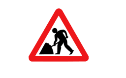 Clip art of man doing road work
