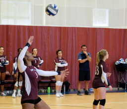 Varsity Volleyball action