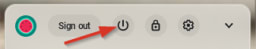 Power button on Chromebook