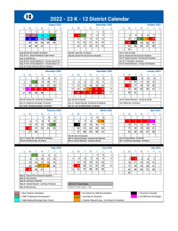District Calendars - Hamilton City Schools