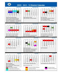 District Calendars - Hamilton City Schools