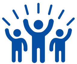 humans with hands up