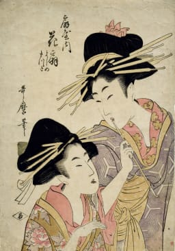 traditional japanese paintings of women
