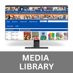 computer with aea media services screen showing