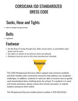 Dress Code - Corsicana Independent School District