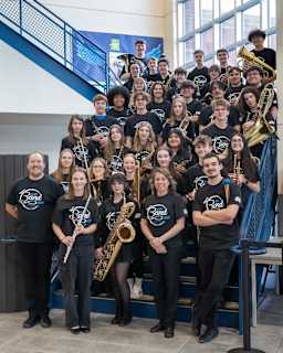 24-25 HMS and HHS North County Honor Band musicians. 