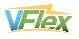 VFlex Logo with Lightning Bolts