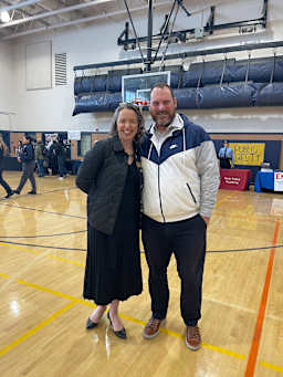 Dr. Rosanna Mucetti and Principal Ean Ainsworth