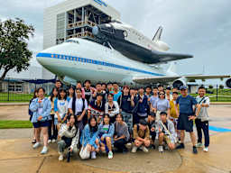 International students visiting a Texas university or museum