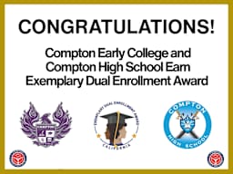 Compton and CEC Exemplary Dual Enrollment Award