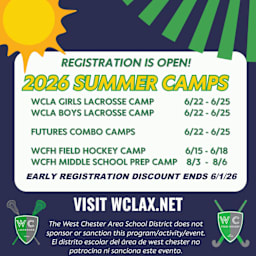 Lacrosse and Hockey Summer Camps are open for registration, early registration discount endd 6/1/2026 