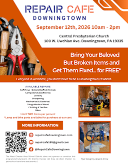 Bring your broken items to Repair Cafe.