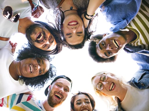 mental health group huddle