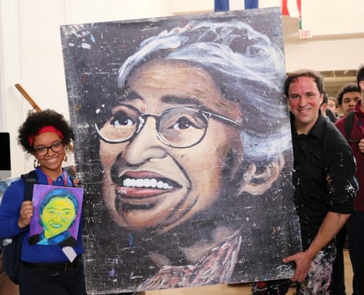 Disney Artist Cchs Parent Speed Paints On Cultural Diversity Day