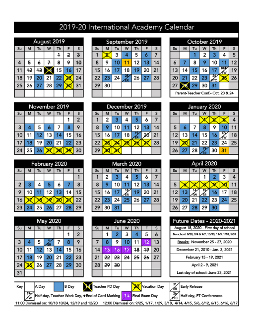 East Calendar International Academy