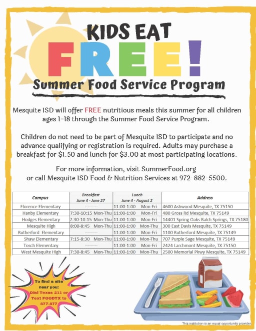 Free Meals This Summer News Detail