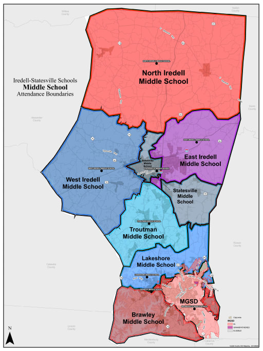 Iredell County School District Map School Attendance Zones   Iredell Statesville School District