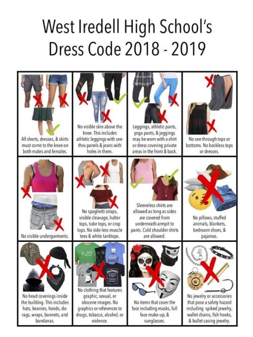 Dress Code West Iredell High School