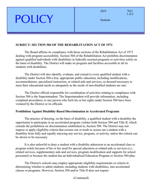 Official Postings William Floyd School District