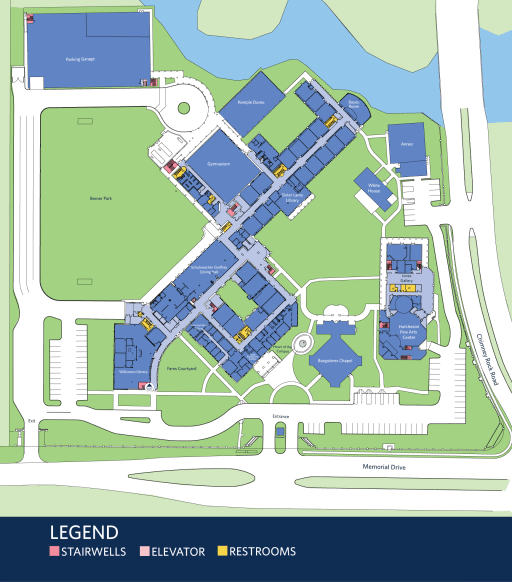 Sacred Heart Campus Map Map Of Rose Bowl