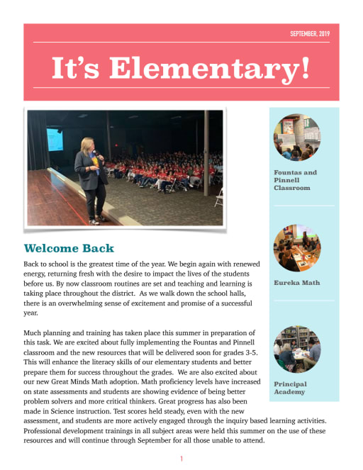 Elementary Newsletter Rankin County School District