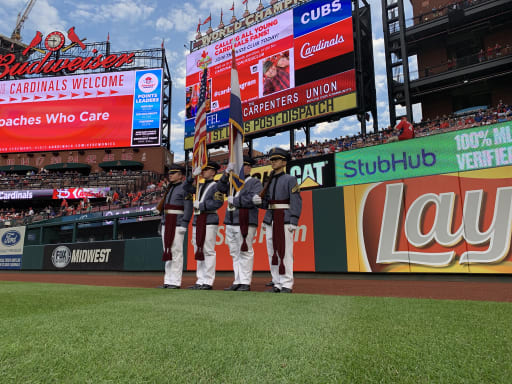 MMA Color Guard Performs During St. Louis Cardinals Game