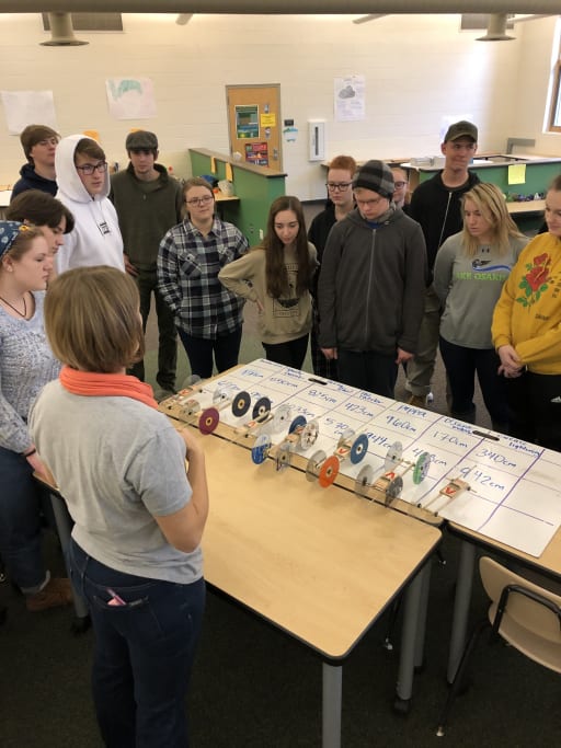 Student in science lab