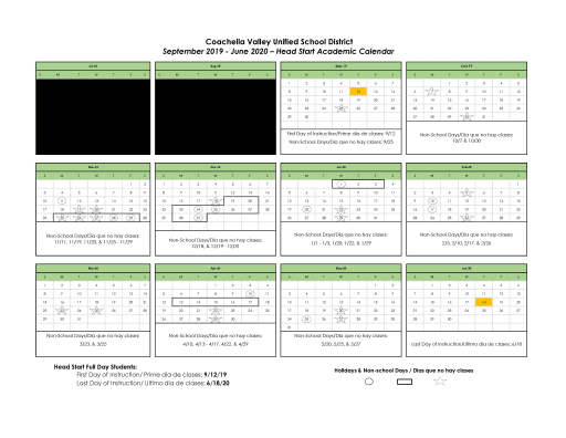Coachella Valley Unified School District Calendar