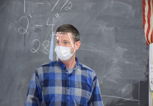 William Floyd Technology Teachers Creating Face Shields To Help