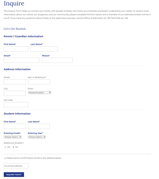 The Anatomy Of The Perfect Admissions Inquiry School Landing Page Blog